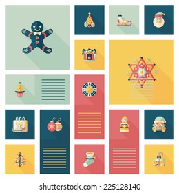 Merry Christmas flat app ui background,eps10