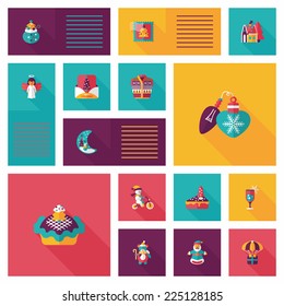 Merry Christmas flat app ui background,eps10