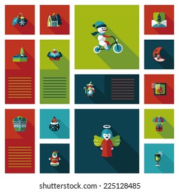Merry Christmas flat app ui background,eps10