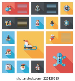 Merry Christmas flat app ui background,eps10