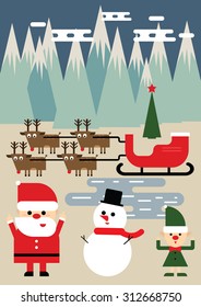 Merry Christmas flat Design