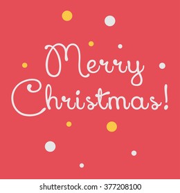 merry christmas in flat design