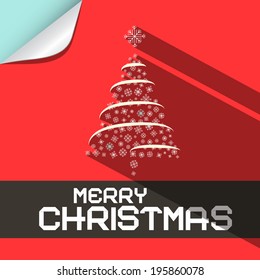 Merry Christmas Flat Design Paper Background