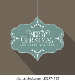Merry Christmas flat ornament EPS 10 vector illustration