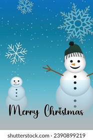 merry christmas flat stylized illustration. Christmas card design.