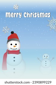 merry christmas flat stylized illustration. Christmas card design.
