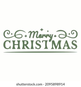 merry christmas flat text badge
