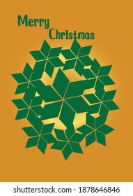 MERRY CHRISTMAS FLOWERS DESIGN VECTOR