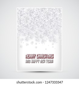Merry Christmas Flyer with Snowflakes