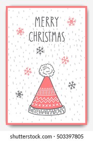 Merry Christmas flyer. Vector iilustration.