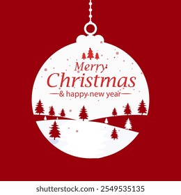 Merry Christmas font with celebration poster design