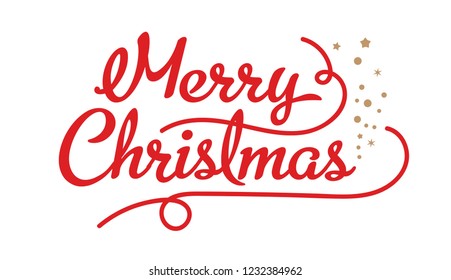 Merry Christmas Font. Happy New Year Vector Lettering Calligraphy. Christmas Decorative Elements.