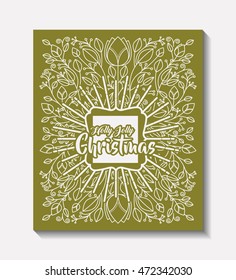 merry christmas frame vintage style vector illustration design