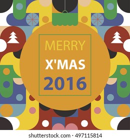 Merry Christmas, geometric abstract background, poster, theme and scandinavian style background pattern