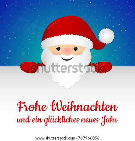 Merry Christmas German Frohe Weihnachten Concept Stock Vector (Royalty