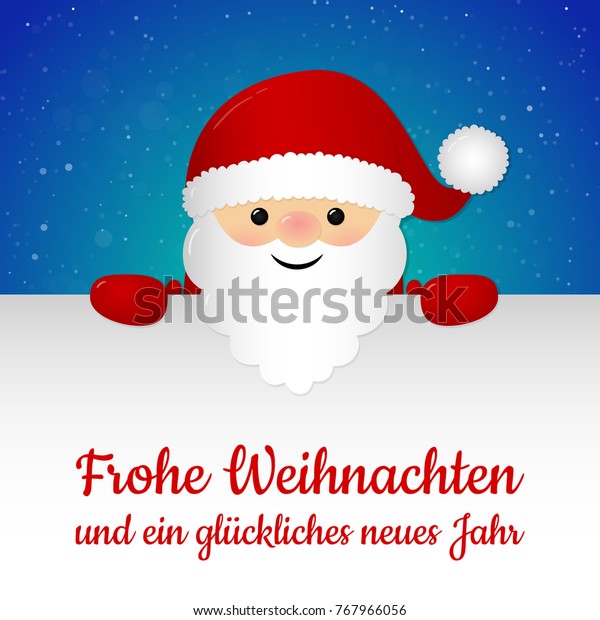 Merry Christmas German Frohe Weihnachten Concept Stock Vector (Royalty