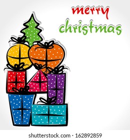 merry Christmas gift background vector
