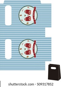 Merry Christmas Gift bag Template