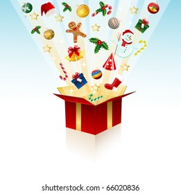 Merry Christmas gift, box