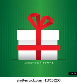 Merry Christmas gift box vector illustration