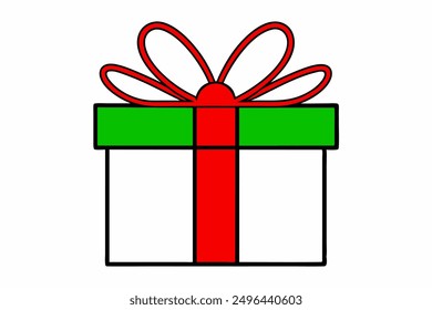 Merry Christmas Gift Box Vector Illustration  Festive Clip Art Cartoon Design