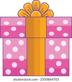 Merry Christmas Gift Box Vector Illustration. Christmas gift box flat cartoon style. Collection for Birthday, Christmas.