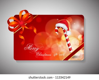 Merry Christmas gift card. EPS 10.