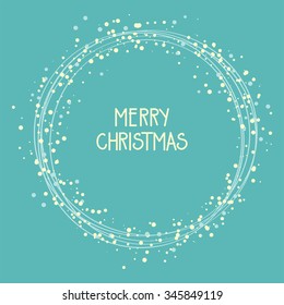 Merry christmas gift card. Vector illustration. Can be used in web design, printed on fabric/paper, as a background, or as an element in a composition.