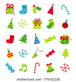 Merry Christmas Gift Decoration Cartoon Vector