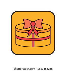 merry christmas gift present icon vector illustration design