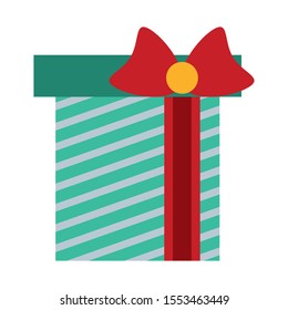 merry christmas gift present icon vector illustration design