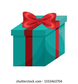 merry christmas gift present icon vector illustration design