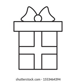 merry christmas gift present icon vector illustration design