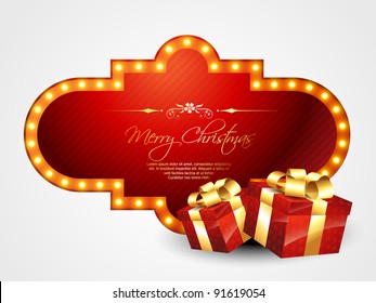 diseño vectorial de regalo de navidad de navidad