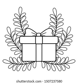 Merry christmas gift vector design