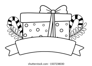 Merry christmas gift vector design