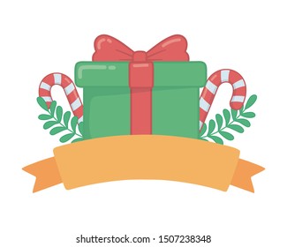 Merry christmas gift vector design
