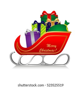 Merry christmas. Gifts from Santa.