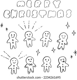 merry Christmas Ginger Breadman set 