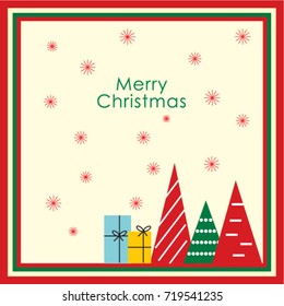 Merry Christmas glittering design with graphic. 