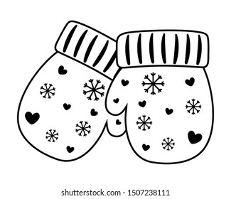 Merry christmas gloves vector design