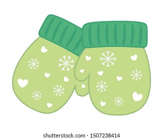 Merry christmas gloves vector design