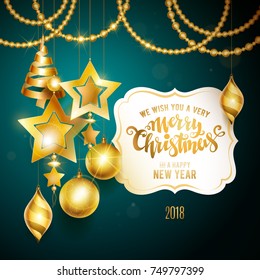Merry Christmas gold