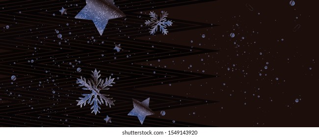 Merry Christmas gold frame vector elegant on dark green banner design of sparkling lights