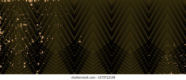 Merry Christmas gold frame vector elegant on dar banner design of sparkling lights