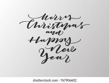 Merry Christmas gold glittering lettering design