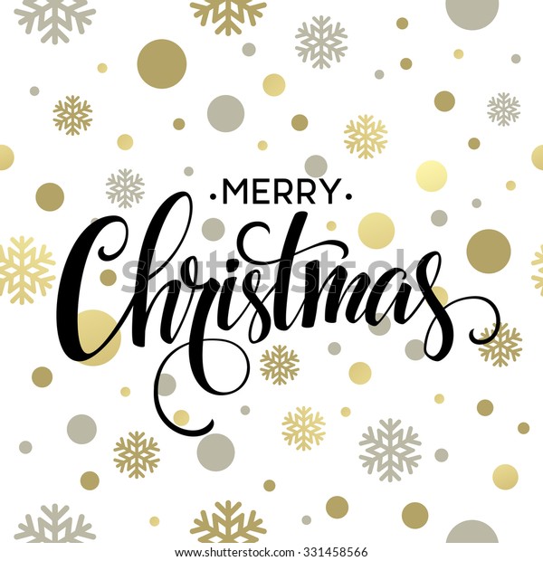 メリークリスマス金色の輝く文字デザイン ベクターイラストeps10 のベクター画像素材 ロイヤリティフリー