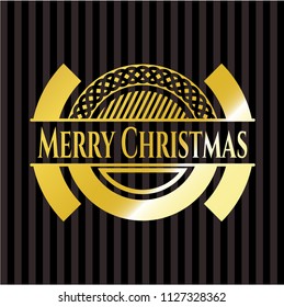 Merry Christmas golden badge