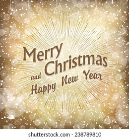 Merry Christmas Golden Card