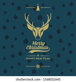 merry christmas golden card background